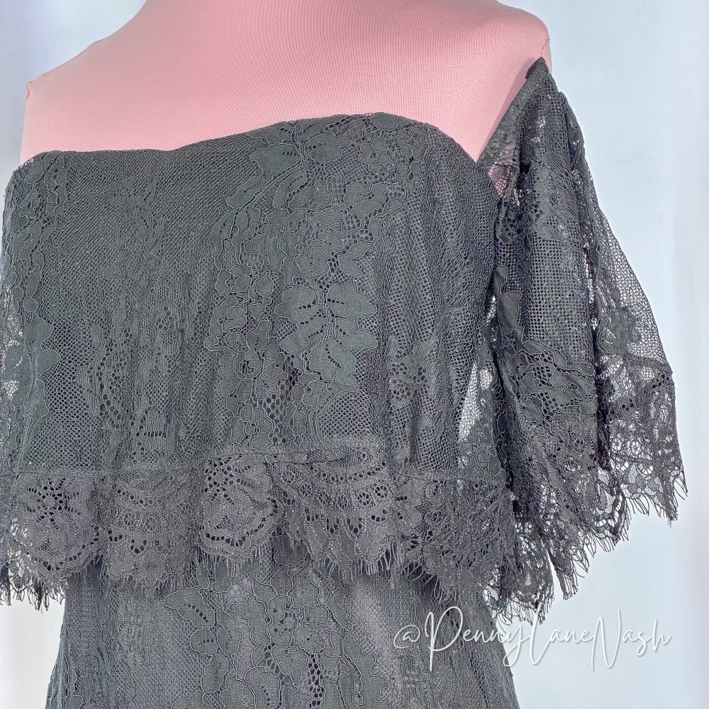 Lulu's Be My Sweetheart Black Lace Off-the-Shoulder Bodycon Dress - Picture 10 of 15